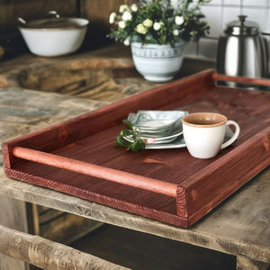 Handmade Carved Wooden Serving <b>Tray</b> Artisan-Crafted <b>Decorative</b> <b>Tray</b> for Festive Home Wedding Occasions for Gifting - Product Image 1