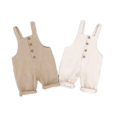 Organic cotton baby rompers sleeveless kids summer overalls - GOTS and Oekotex certified