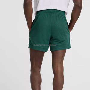Shorts de basketball tendance pour hommes, personnalisables avec logo, en tissu maille 100% doux, taille élastique, motif uni, pour usage décontracté, vente en gros sur mesure - Product Image 3