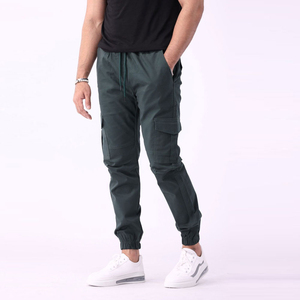 Nuevos pantalones cargo de algodón para hombre, overoles de trabajo para exteriores, pantalones de color liso, ajustados, estilo urbano, lavados. - Product Image 1