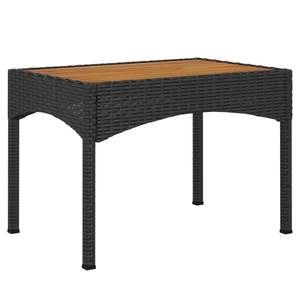 Conjunto de Muebles de Jardín Medianos con Ratán PE Negro y Madera de Acacia Sólida - Product Image 3