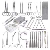Kit de 50 instruments chirurgicaux réutilisables en acier inoxydable pour l'ablation des tonsils et des adénoïdes