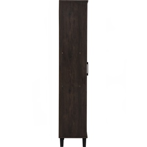 Minimalist Compact Wooden Cabinet Double Door <b>Tall</b> Level <b>Storage</b> for Apartment Rental Property and Hallway Walkway Stand - Product Image 5