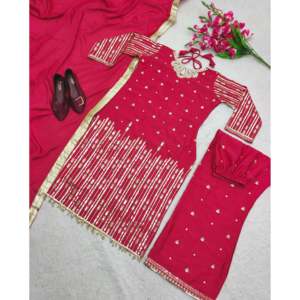 Designer Sheath Silhouette Party Wear <b>Top</b> with Dupatta Elegant and Stylish - Product Image 4