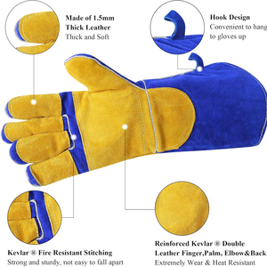 Gants de soudure en aluminium résistant à la chaleur de qualité supérieure pour travaux pyrotechniques, sécurité industrielle, travaux de soudure et lutte contre les incendies - Product Image 4