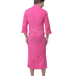 Bata de Baño Cálida de Forro Polar para Hombre, Manga Larga, 100% Algodón, Secado Rápido, Transpirable, para el Hogar, Salón, Hotel, Spa, Ducha, Clima Frío, Suave - Product Image 3