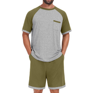 Ensemble assorti pour homme, chemise et short, 100% coton, léger, respirant, écologique, tenue de vacances, fournisseur OEM ODM - Product Image 1