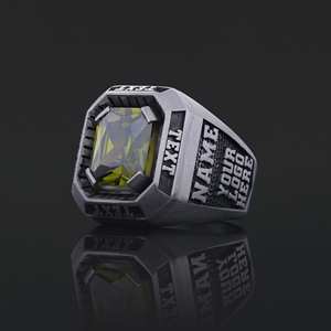 Bague d'université BOJ MCollege 026 personnalisée en argent avec diamant, bague de diplôme unisexe, certifiée GIA, micro-prix bas - Product Image 3