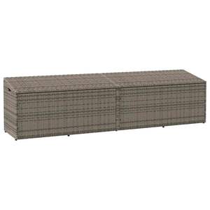 Caja de Almacenamiento para Jardín, Gris, de Mimbre Sintético (PE), Acero con Recubrimiento en Polvo, Impermeable, Rectangular, de Una Sola Capa, Tipo Vertical - Product Image 1