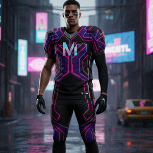 Uniforme de football américain professionnel personnalisé, impression sublimée, vêtements de gridiron respirants, prix d'usine, maillots d'équipe - Product Image 6