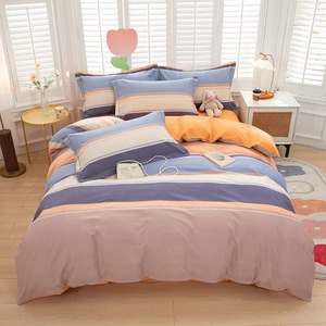 Parures de couette en coton tissé uni, style européen, double face, toutes saisons - Product Image 4