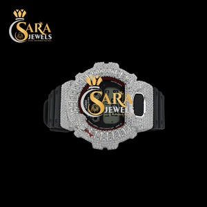 Reloj de Lujo con Diamantes Moissanite Negros VVS, Números Romanos, Correa de Caucho y Acero Inoxidable de Alta Calidad, Movimiento Mecánico - Product Image 4