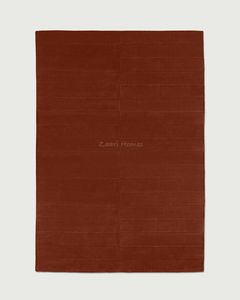 High Quality Minimalist Luxury Handwoven New Zealand <b>Wool</b> Rug Brick <b>Red</b> Modern Solid Designer Rug - Product Image 1