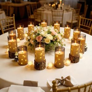 Set di 12 Candele LED Senza Fiamma con Timer, Atmosfera Romantica, Decorazione per la Casa, Candele Acriliche Stabili con Effetto Tremolante - Product Image 4