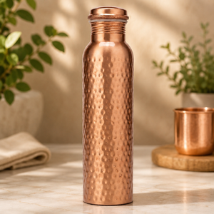 Contenedor de agua de cobre para bienestar, botella de cobre martillado premium a prueba de fugas, proveedor mayorista - Product Image 5