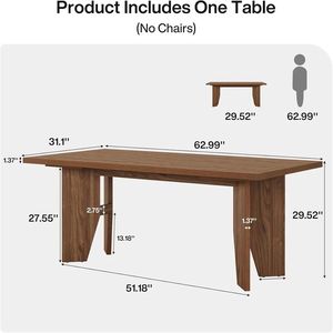 Tavolo da Pranzo Lungo in Stile Rustico per Cucina, Soggiorno o Sala da Pranzo - Product Image 5