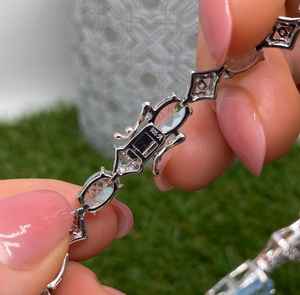 Topacio Azul Cielo Natural, Gema de Lujo Vintage, Certificado IGI, Plata de Ley 925, Joyería Fina Hecha a Mano, Regalo para Mujer, Venta al Por Mayor - Product Image 2