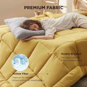 Cotton Luxury <b>Quilted</b> Eco-Friendly Reversible Comforter Multiple Sizes Water-Resistant Comforter - Product Image 2