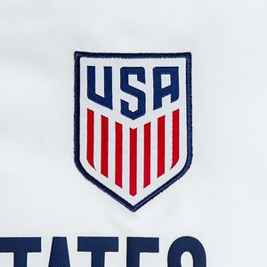 United States Soccer Jersey Men's <b>White</b> Short Sleeve Sublimated Breathable Mesh Crew Neck Training Uniform - Product Image 3