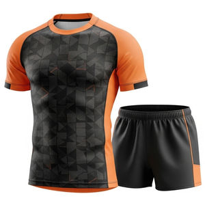 Conjunto de Uniforme de Rugby Personalizado Unisex, Logotipo del Equipo Impreso, Poliéster Transpirable, Ropa Deportiva Antibacteriana, Fabricante OEM ODM - Product Image 6