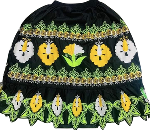 Micronesian Embroidered Skirt Polynesian Island Style Cotton Blend Apparel - Product Image 3