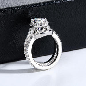 Anillo de compromiso y boda de moissanita de lujo en forma de pera de 3 quilates, conjunto apilable de plata de ley 925, regalo de aniversario para mujer - Product Image 6