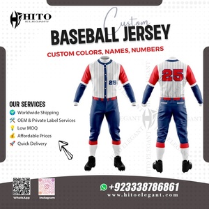 Uniformes de baseball avec logo personnalisé de haute qualité Meilleur design Vêtements de sport sublimés Ensembles d'équipe légers et respirants Vêtements d'équipe complets - Product Image 2