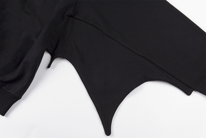 Pull à capuche unisexe en molleton épais style chauve-souris, streetwear déstructuré avant-gardiste, vente en gros - Product Image 3