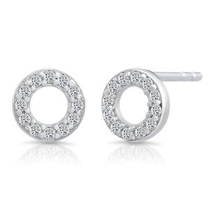 Pendientes geométricos de círculo abierto con circonitas para mujer, pendientes de moda, pendientes deslumbrantes, regalo - Product Image 3