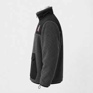 Men Polar Sherpa <b>Jacket</b> Made With Soft Plush Fabric And A Comfortable Silhouette For Cold Days Travel Hiking & Casual Activities - Product Image 2
