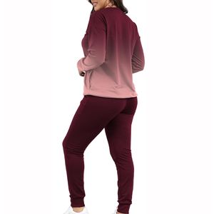 Conjunto deportivo de 2 piezas para mujer, talla grande, cuello redondo, transpirable, ecológico, sudadera y pantalones para invierno, de GNG IMPEX - Product Image 5