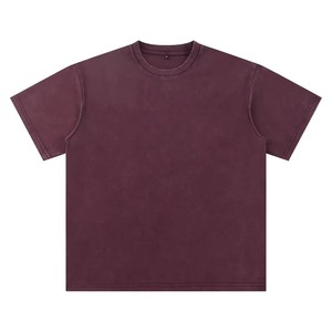 Pakistan Made Heavyweight Acid Wash 100% Cotton Men's T-<b>Shirts</b> Short Sleeve Wholesale - Product Image 3