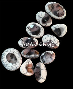 Cabochon de pierres précieuses en vrac d'opale dendritique naturelle, forme de mélange polie, cabochon de cristal de toutes tailles pour la fabrication de pendentifs de bijoux - Product Image 2