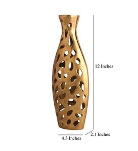 Vase à fleurs en aluminium artisanal, écologique, léger, design moderne, pot à fleurs en aluminium moulé pour mariage, Pâques - Product Image 2