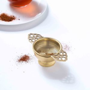 Ensemble de passoires en maille d'acier inoxydable doré tendance – Filtres de cuisine haut de gamme pour thé et café, outils de filtrage multi-tailles - Product Image 4