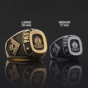 แหวนเมสัน BOJ รุ่น 029 แหวนสั่งทำพิเศษสำหรับทุกเพศ แหวนตราประทับฟรีเมสันแบบปรับแต่งได้ แหวนตราประทับมาสเตอร์เมสันเท็กซัส ฮิปฮอป สีเงิน ราคาประหยัด - Product Image 2