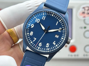 Reloj de pulsera mecánico automático para hombre, de lujo excepcional, con correa de caucho y cerámica azul, informal, deportivo, para citas - Product Image 2