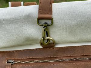 Leather <b>Canvas</b> Backpack Strong <b>Canvas</b> Travel <b>Laptop</b> <b>Bag</b> Wholesale Bulk OEM Factory Direct LCB-0073 - Product Image 3