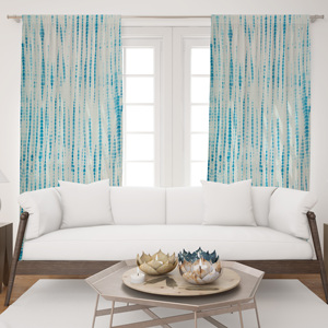 Rideau en coton imprimé tie-dye style bohème, fait main, pour villa, chambre d'hôtes, hôtel, vente en gros Inde - Product Image 1