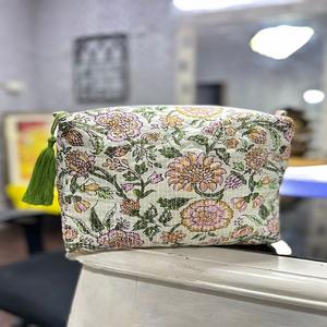 Sac à main pour femme en coton doublé, motif floral, en fourrure, pochette de soirée imperméable, pour mariage - Product Image 1