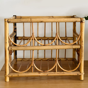 High quality natural rattan <b>rack</b> shelf for <b>wine</b> soft drink bottle handcrafted champagne <b>racks</b> - Product Image 4