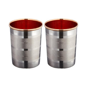 Gobelet à eau en verre à cocktail moderne en acier et cuivre fait à la main Avantages pour la santé de luxe pour les gobelets de bière - Product Image 1