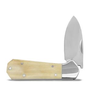 Cuchillo de Supervivencia NM Hecho a Mano para Exteriores, Hoja de Acero Inoxidable (Punta Recta) Mango de Hueso, Grado Industrial, 9.5cm de Longitud Total - Product Image 5