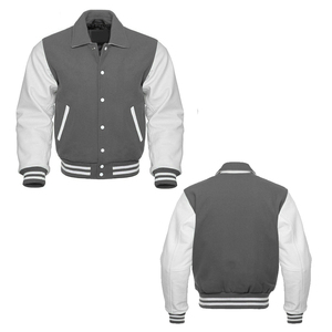 2025 <b>Men</b> Varsity Letterman <b>Jacket</b> Wool Body Stand Collar Baseball Bomber with Cartoon Print Streetwear - Product Image 4