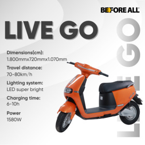ANTES DE TODO LIVEGO Motocicleta eléctrica 800V Características sobresalientes Alarma antirrobo impermeable multicolor - Product Image 6