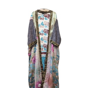 Kimono Abierto Vintage para Mujer, con Cinturón, Elegante, Bordado a Mano, de Seda, Estilo Sari Indio, Bata de Baño, Ropa de Dormir, Camisón - Product Image 1