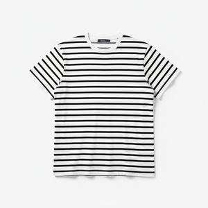 T-shirt a righe orizzontali bianche e nere - Stile classico <span class=keywords><strong>Breton</strong></span> - Product Image 1