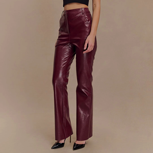 Pantalon en cuir sur mesure de qualité supérieure pour hommes – Noir, taille mi-haute, imperméable, hiver, délavé, respirant, écologique, léger – Vente en gros - Product Image 6