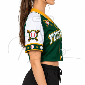 Maillot de baseball court de haute qualité pour femme, uniforme d'équipe léger, respirant, séchage rapide, vente en gros OEM - Product Image 3