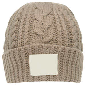 Bonnet unisexe en tricot torsadé, couleur unie, pour l'hiver, avec étiquette vierge - Product Image 4